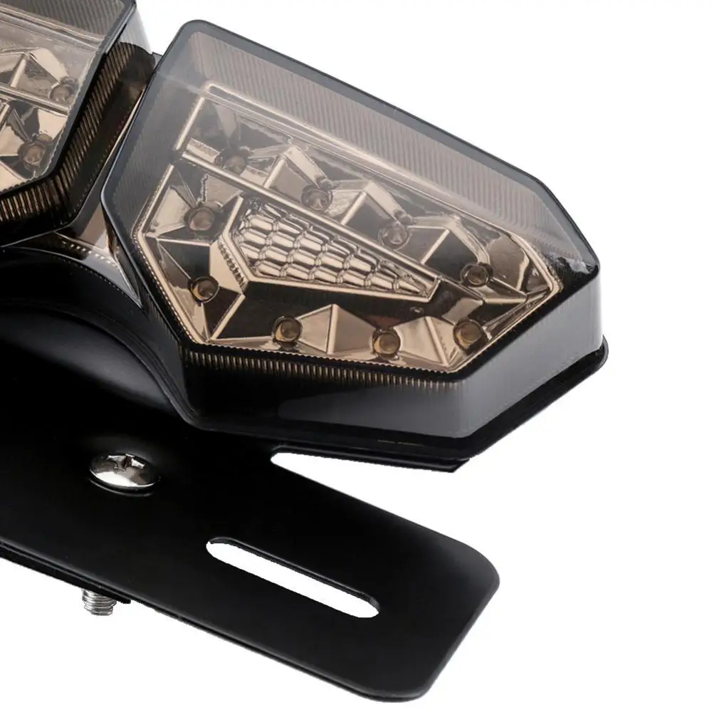 

80% Dropshipping!! 12V Motorcycle Motorbike Retro Rear Brake Light License Plate Lamp Taillight