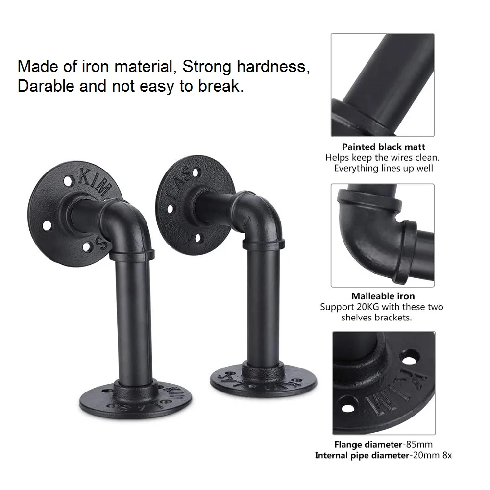 2 шт. промышленный сделай сам л труба для супермаркетов открытого типа дерево