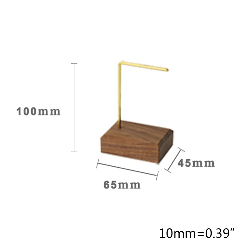 

Walnut Metal Earring Stand Holder Shelf Jewelry Display Rack Bracket Organizer for Woman Girl Gifts