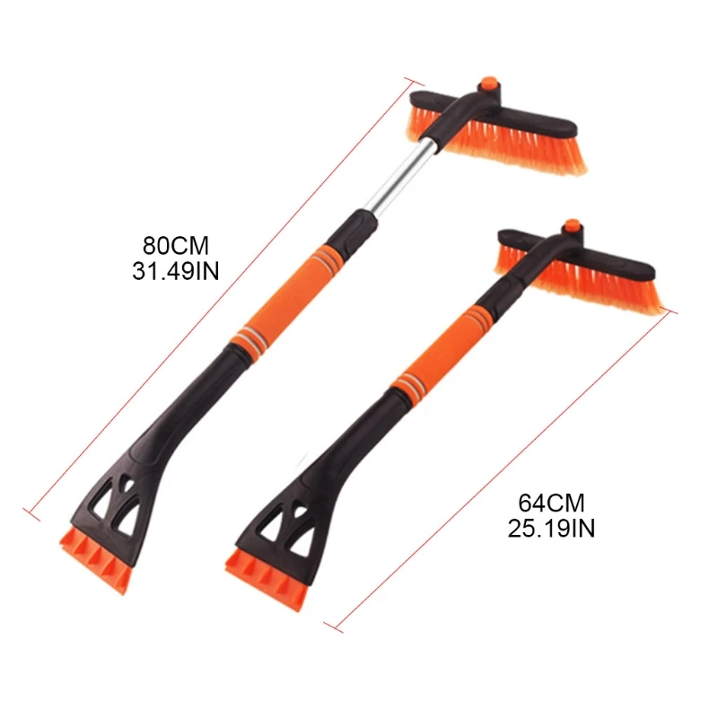 

Multifunctional Car Windshield Snow Brush Retractable Snow Remover Tool Ice Scraper Detachable Snow Scraper for Automobile T21E