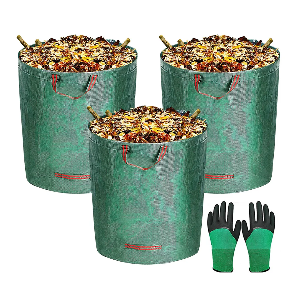 

3 шт., мешки для мусора и перчатки для сада