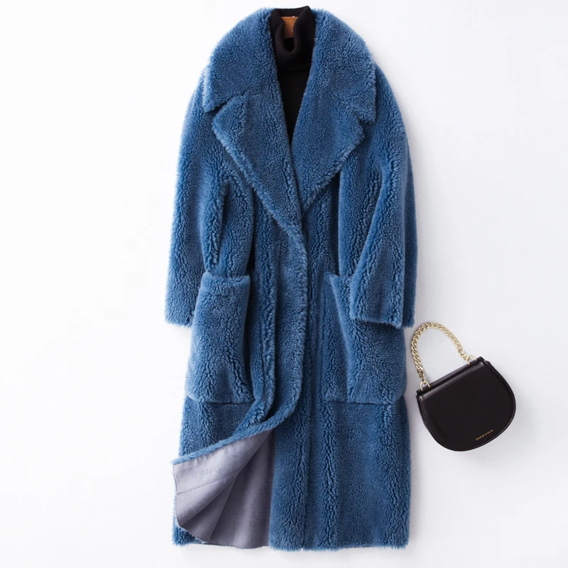 2020 высококачественное зимнее длинное меховое пальто для женщин женская меховая