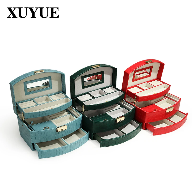 New Portable Jewelry Box Necklace Ring Pendant Bracelet Jewelry Box High-end Jewelry Storage Box