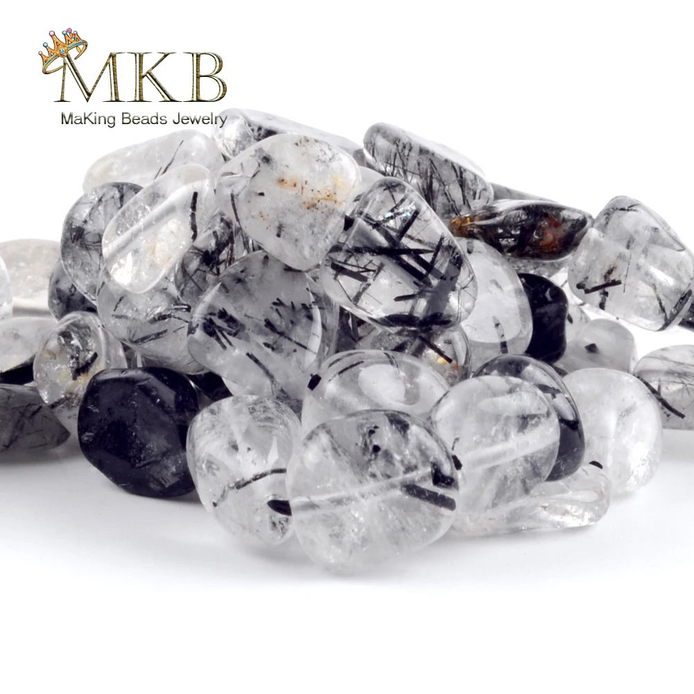 Кварцевые бусины из черного рутилированного камня 8-10 мм | Украшения и аксессуары