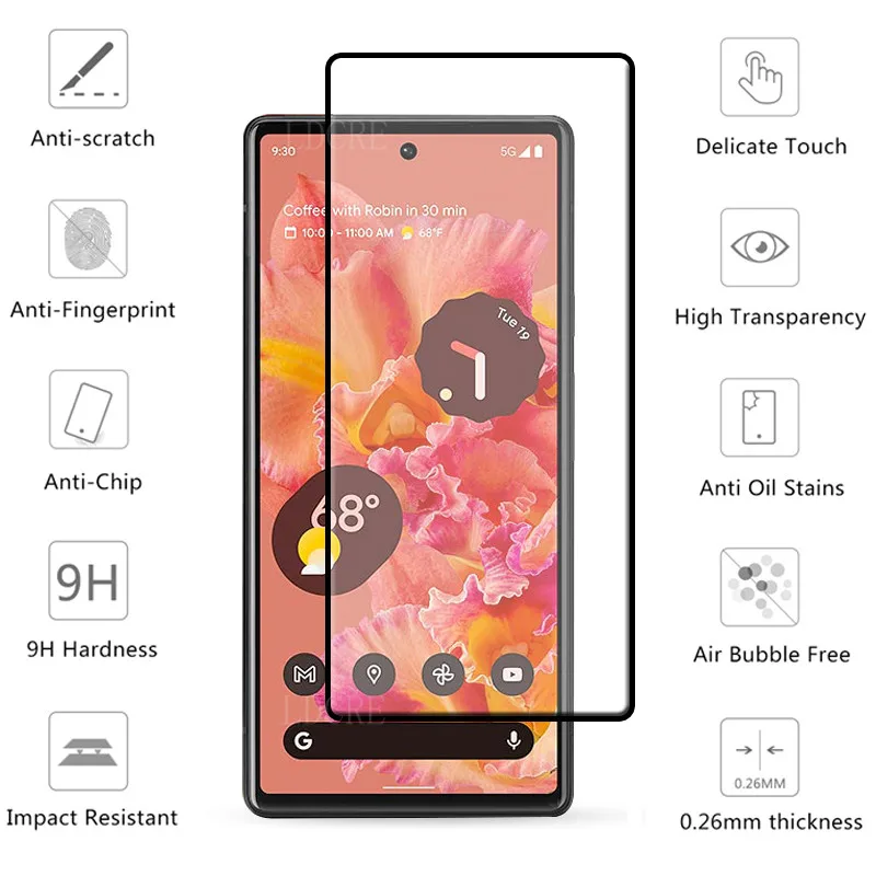 4 in 1 for google pixel 6 glass for google pixel 6 tempered glass full cover glue screen protector for google pixel 6 lens glass free global shipping