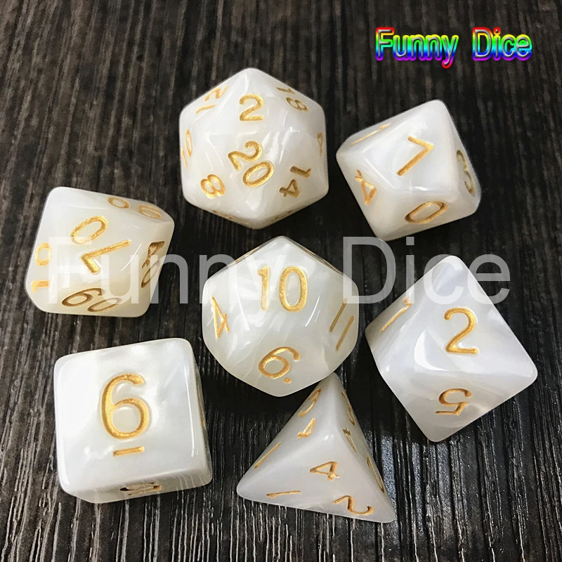 Marble effect 7 шт./компл. креативная РПГ игра в кости DnD цвет разноцветный DND D4 D6 D8 D10 D12 D20