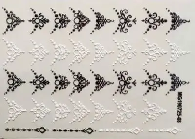 Стильные наклейки для ногтей 6d без фианита однотонные в стиле