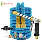Комплект садовых шлангов с металлическим распылителем, расширяемый волшебный шланг для полива высокого давления, шланг для мойки автомобиля Hidrolavadora, садовые аксессуары