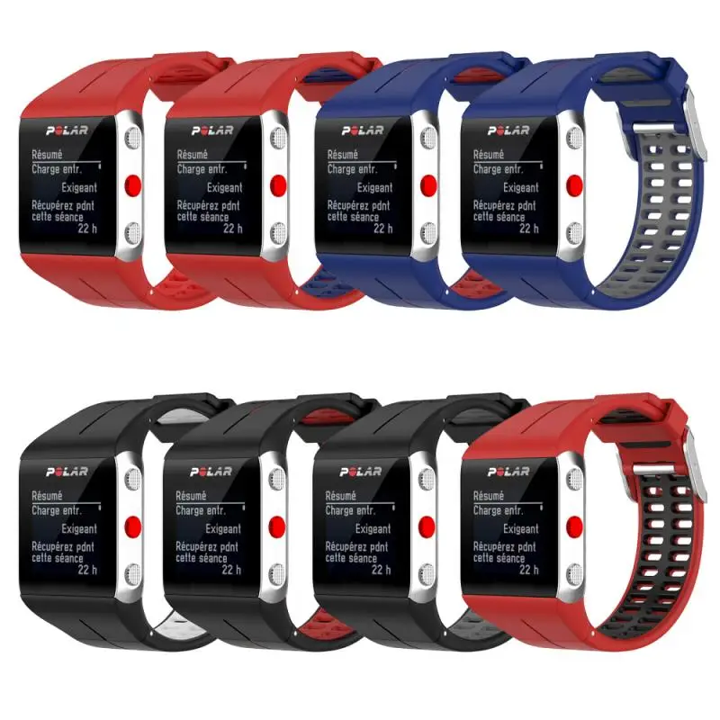 

Smartwatch Dual Color Replacement Wristband Food Grade Silicone Simple Generous Comfortable To Wear Strap For Bonone Polar V800