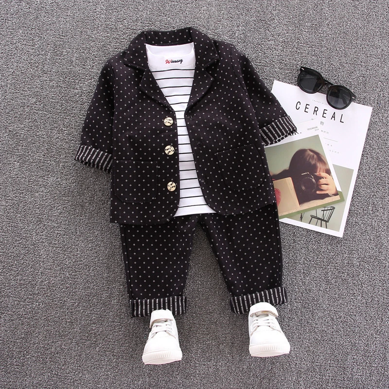 Костюм Джентльмена для мальчиков жакет футболка и штаны комплект из 3 предметов