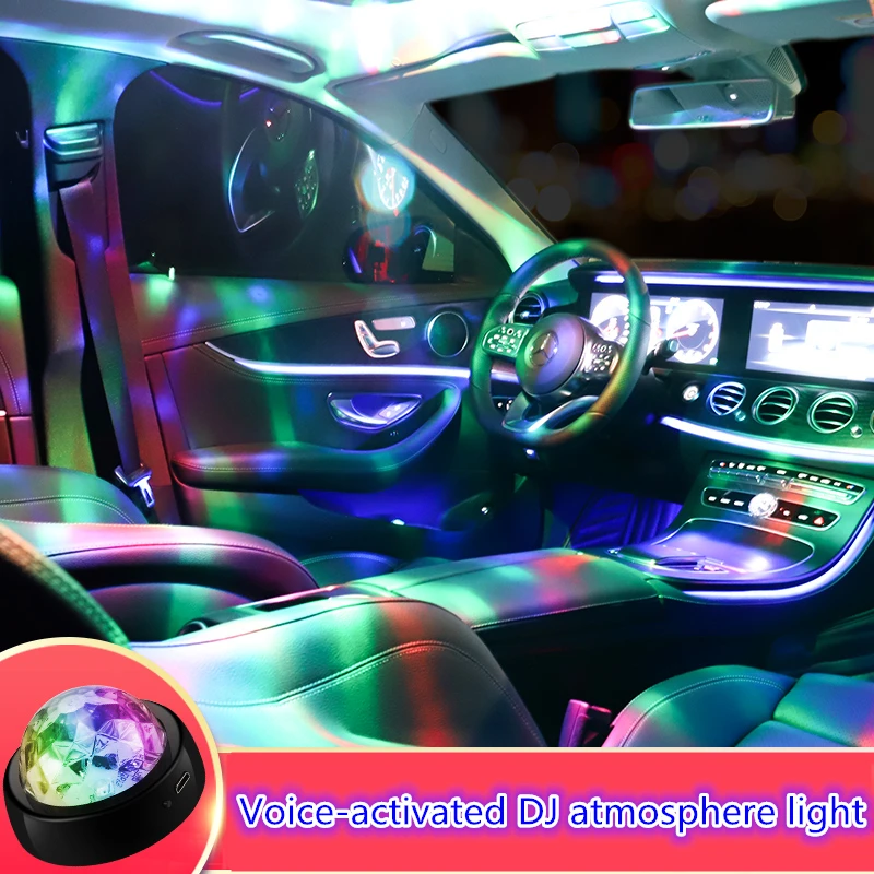 Автомобильные светодиодные декоративные огни внутри автомобиля DJ лампы