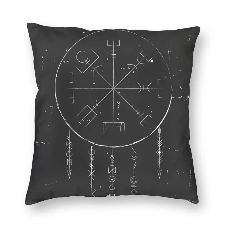 

Rune Dream Catcher Throw Pillow Case Decoration Custom Square Norse Mythology Viking Cushion Cover Pillowcover for Living Room