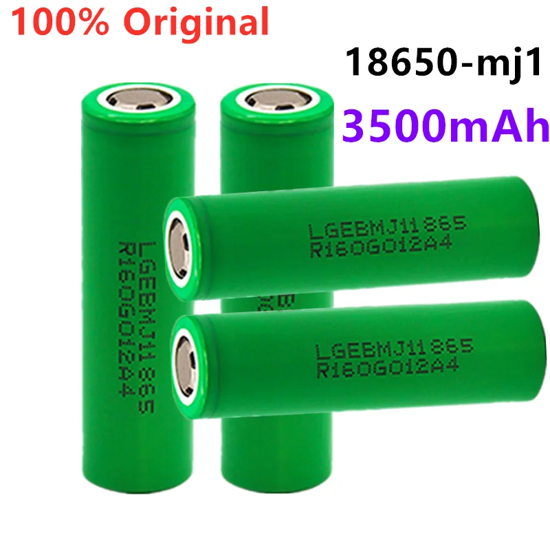 

100% Original MJ1 3.7V 3500 mah 18650 Lithium Rechargeable Battery For Flashlight batteries for 18650 LG MJ1 3500mah battery
