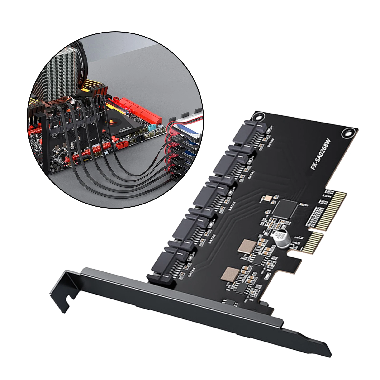 

6 Гбит/с PCI Express PCI-E к SATA3.0 карточка расширения SSD 8X 16X для Linux