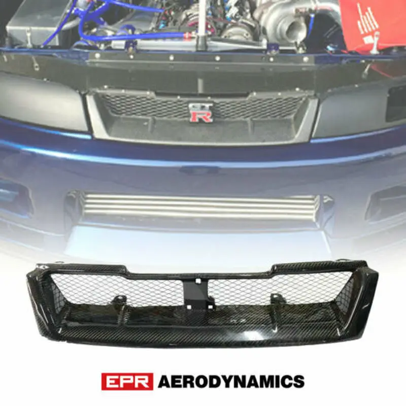 Для Nissan R33 Skyline GTR (только GTR) OE Style углеродное волокно глянцевая отделка передний