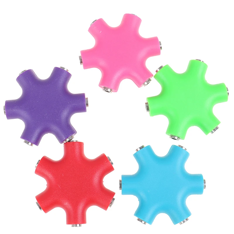 Разъем 3 5 мм для телефона 6 ходовой порт концентратор Aux разветвитель наушников