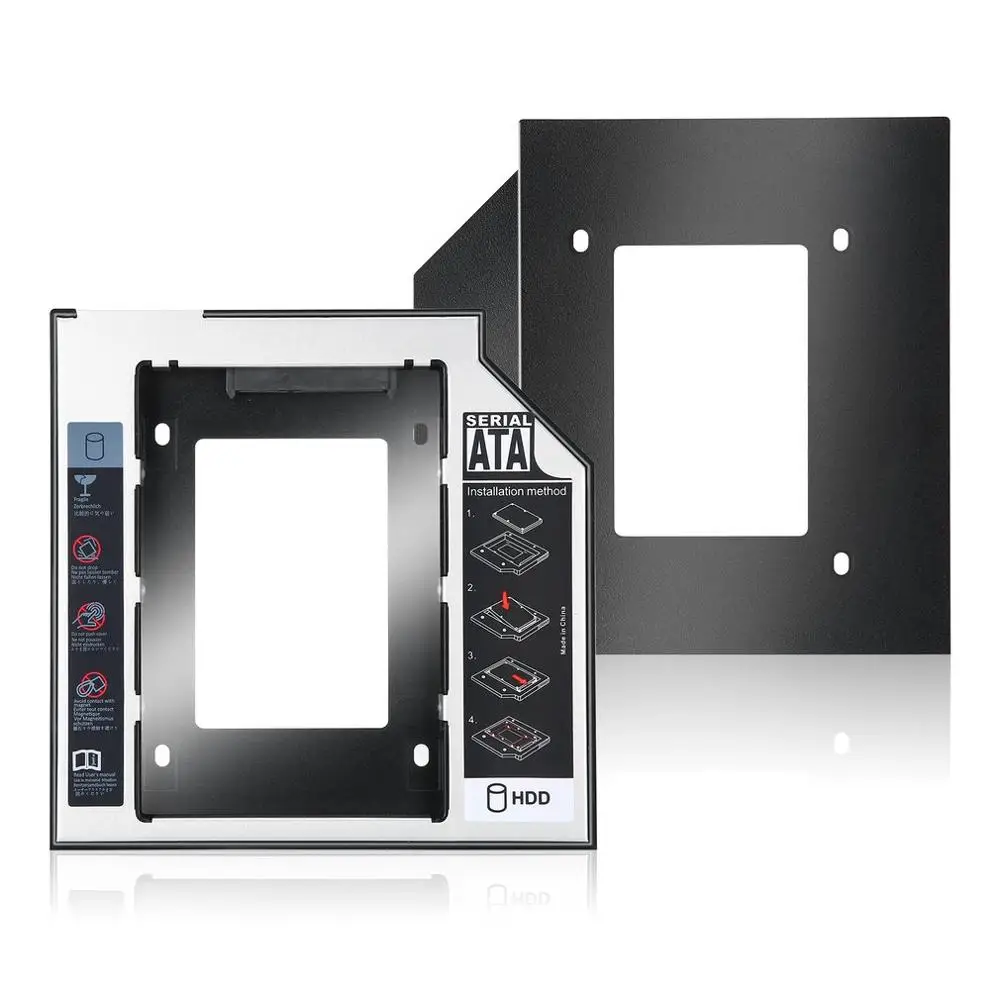 Универсальный 2 5 2nd 9 мм Ssd Hd Жесткий диск SATA HDD Caddy адаптер Bay для Cd/Dvd Rom Оптический