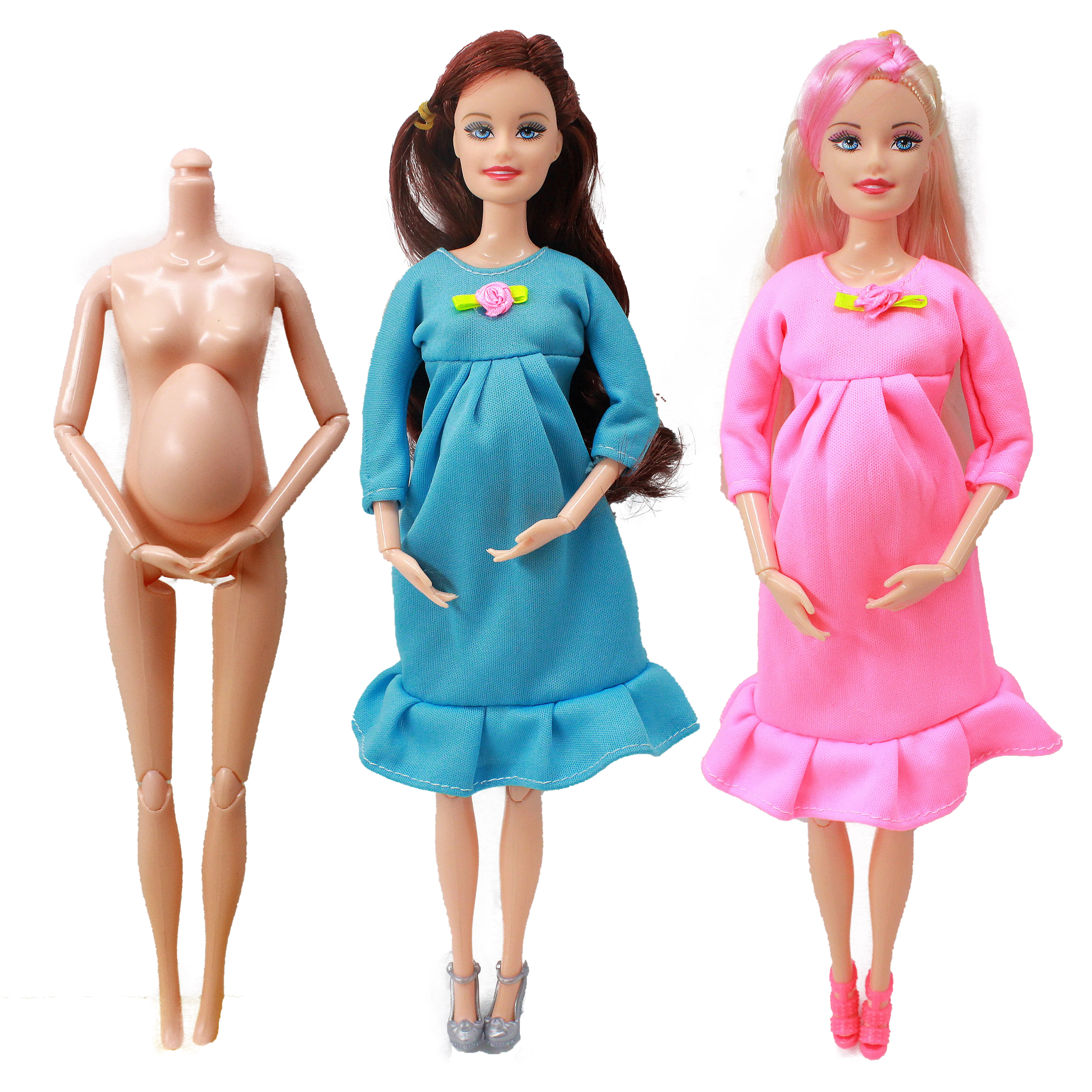 

11 Inches Pregnant Doll Body with Head 1/6 Pregnant Woman Naked Body with Newborn Baby Fashion Doll Toys for Children girl