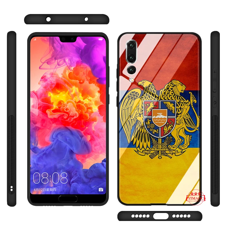 Стеклянный чехол с гербом для huawei P10 P20 P30 Lite Pro P Smart Y6 Prime Y93 mate 20 |