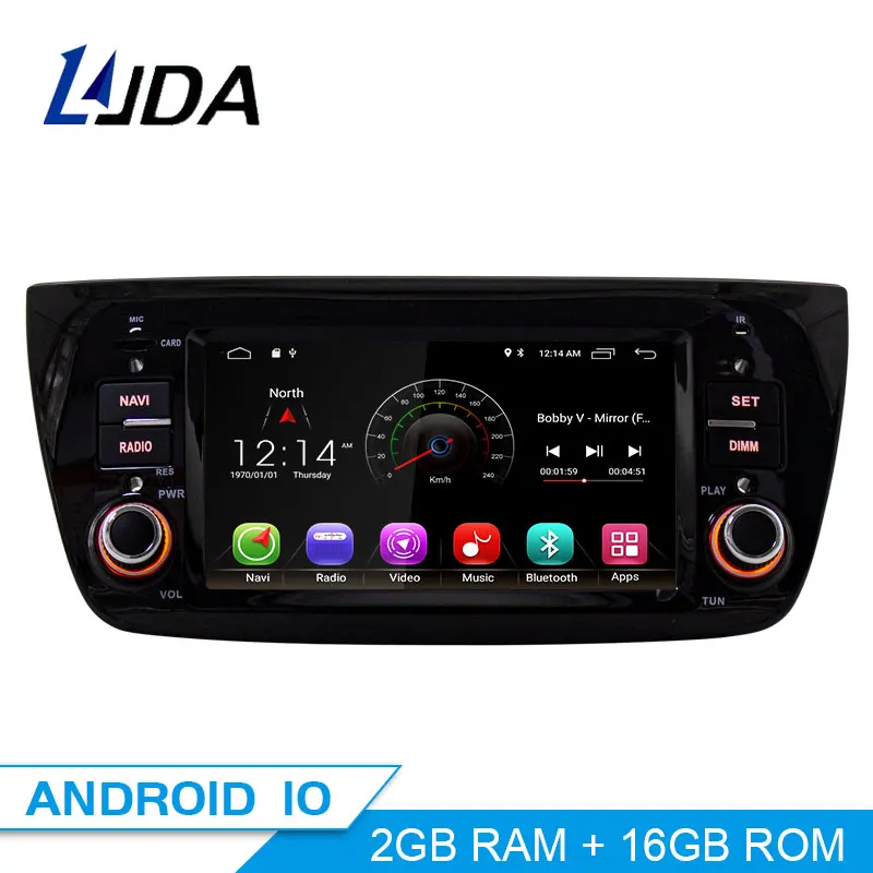 LJDA Android 10,0 автомобильный dvd-плеер для FIAT DOBLO 2010- wifi Автомобильный мультимедийный Стерео gps 1 Din автомагнитола четырехъядерный аудио стерео