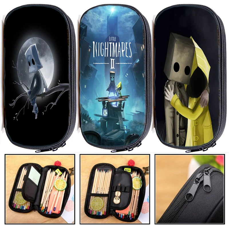 

Children Little Nightmares 2 Pencil Case Functionary Students Cartoon Pencil Box Kids Anime Pen Bag Boys Girls School Supplies