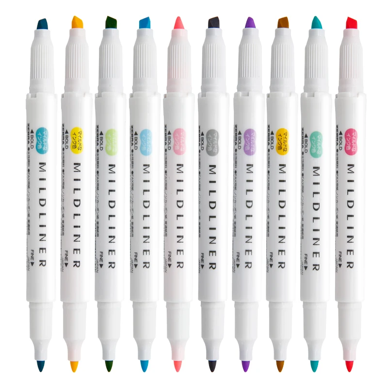 1 шт. Mildliner с двойной головкой маркер фломастер японский флуоресцентных ручек