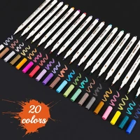 152030 colors metallic marker pens glass pens use on any paper glass plastic pottery wood surface
