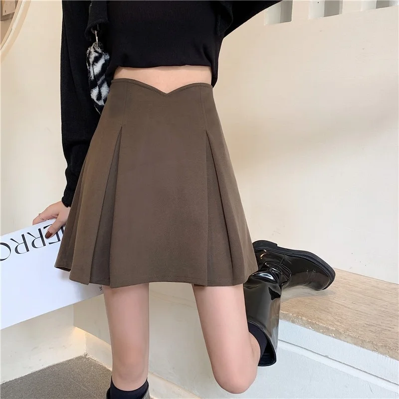 Юбка-трапеция весна-осень 2021 Новая женская плиссированная короткая юбка из