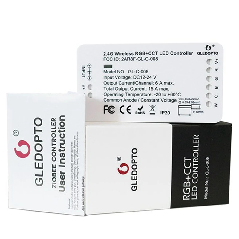 G LED OPTO RGB + CCT Zigbee Smart Strip Control ler Голосовое управление работа с Echo Plus для SmartThings ZIGBEE 3 0