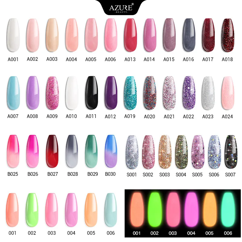 Azure Beauty 47Pcs/Lot Full Color Dipping Powder Nail Kit Gradient Glitter Dip Natural Dry Luminous | Красота и здоровье