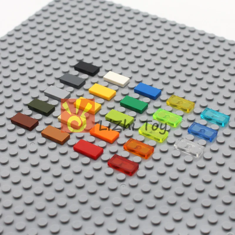 MOC плоская плитка 1*2 таблетка 3069 Сделай Сам просвечивающие блочные кирпичи