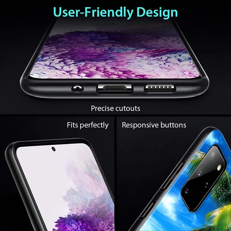 

Tropical rain forest flower Style For Samsung Galaxy A71 A51 (5G) A41 A31 2020 A21S A11 A90 A70S A50S A30S A10S Black Phone Case