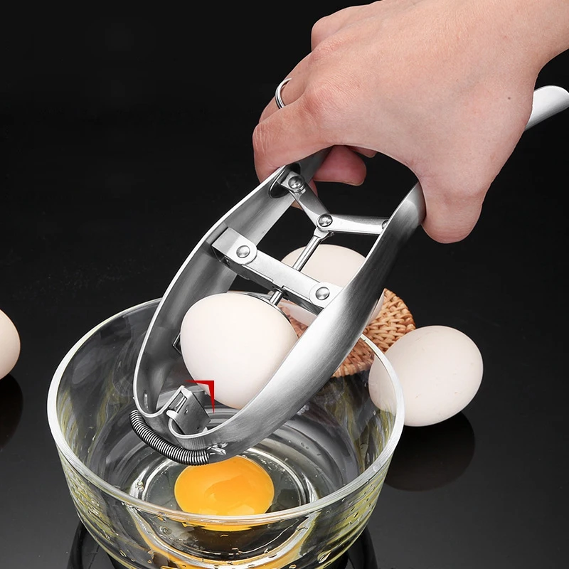 

Stainless Steel Quick Egg Opener Egg Yolk and Egg White Separator Manual Whisk Set Egg Scissors Eggshell Cutter