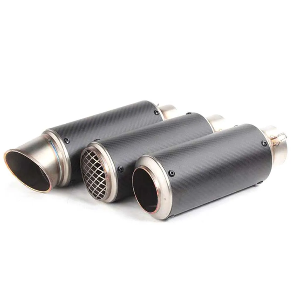 

Racing Motorcycle Exhaust Muffler GP Escape Mufflers Carbon Fiber Exhaust Pipe 51mm 61mm For Z750 R6 S1000RR Sticker Laser Logo