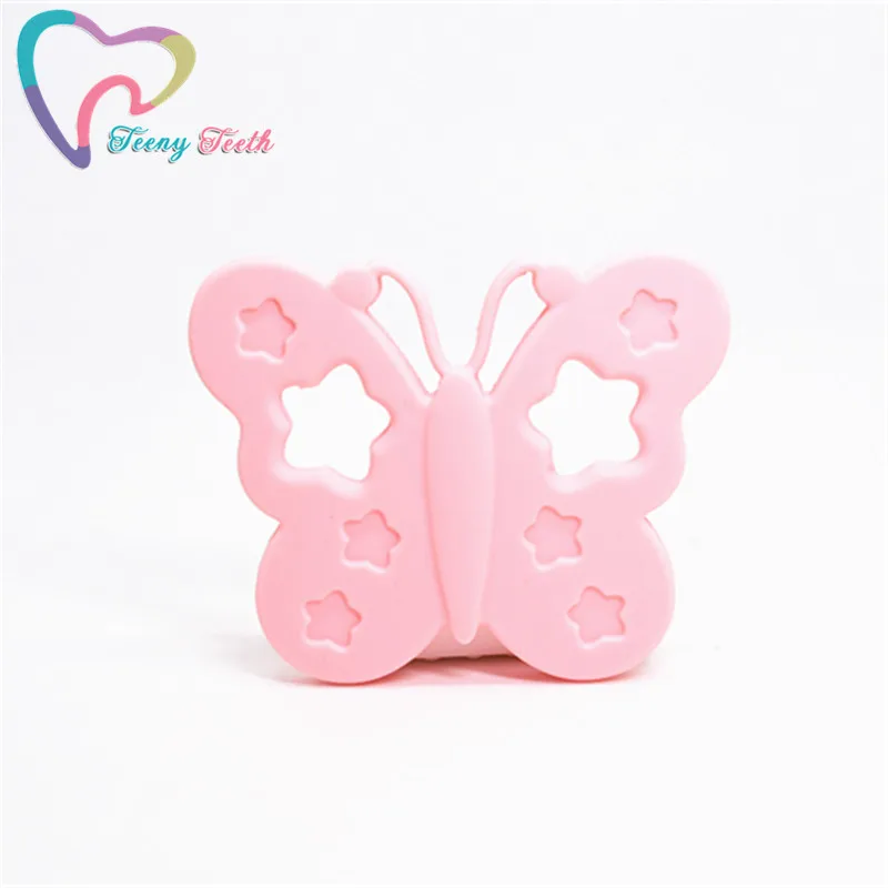 1 шт. детский силиконовый Прорезыватель-бабочка ярких цветов | Украшения и
