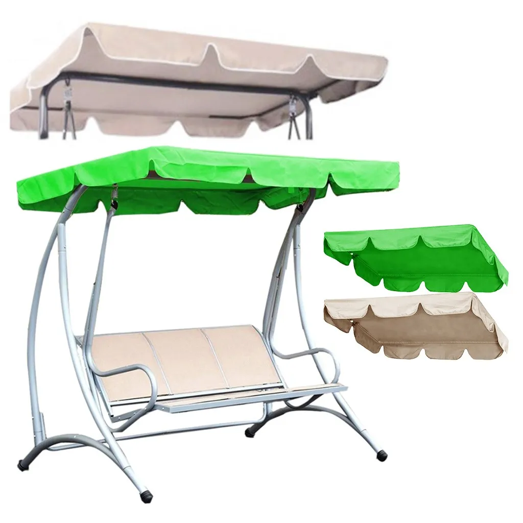 Двойной наружный садовый чехол для качелей сменный навес затеняющая ткань 142x120x18