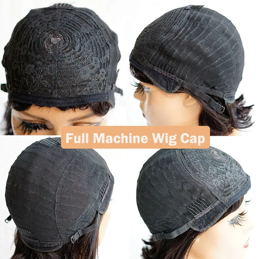 Короткие кудрявые волосы нарезанные боб бордового цвета без клея парик готов