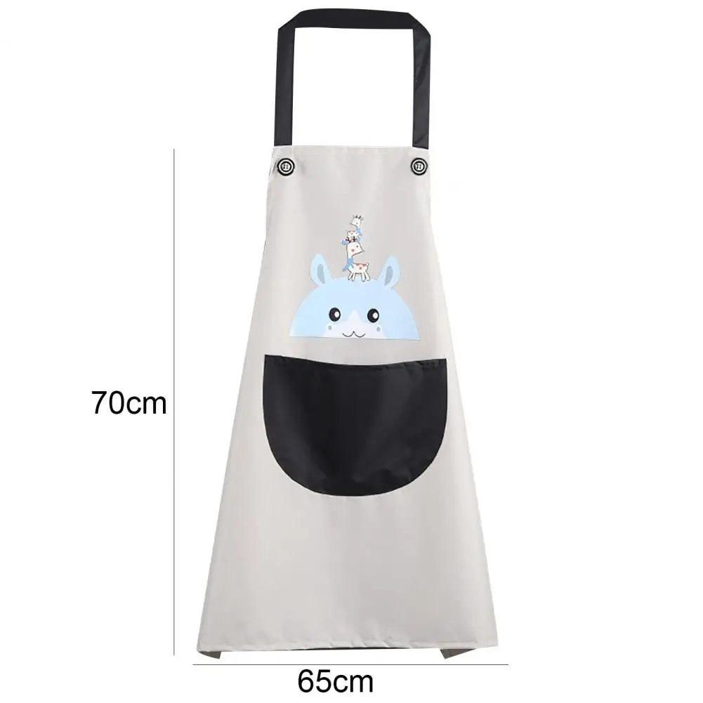

Cartoon Print Apron Adjustable Waterproof Anti-stain Kitchen Cooking Baking Bib
