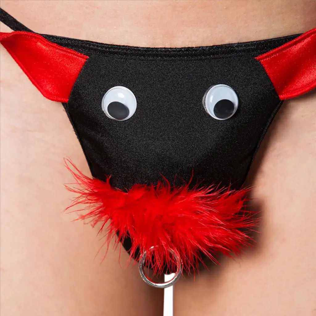 

Mens Sexy Underwear Cartoon Big Black Ox Men G String Thong Panties T-back Underwear Pant Brief