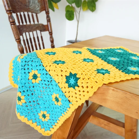 Крючком ручной работы афганское одеяло чехол для стола крючком подушка дивана