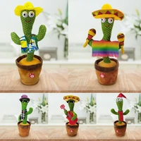 guitar cactus plush toys dancing singing reduce stress cactus toy with the plush cute dancing early childhood education toy