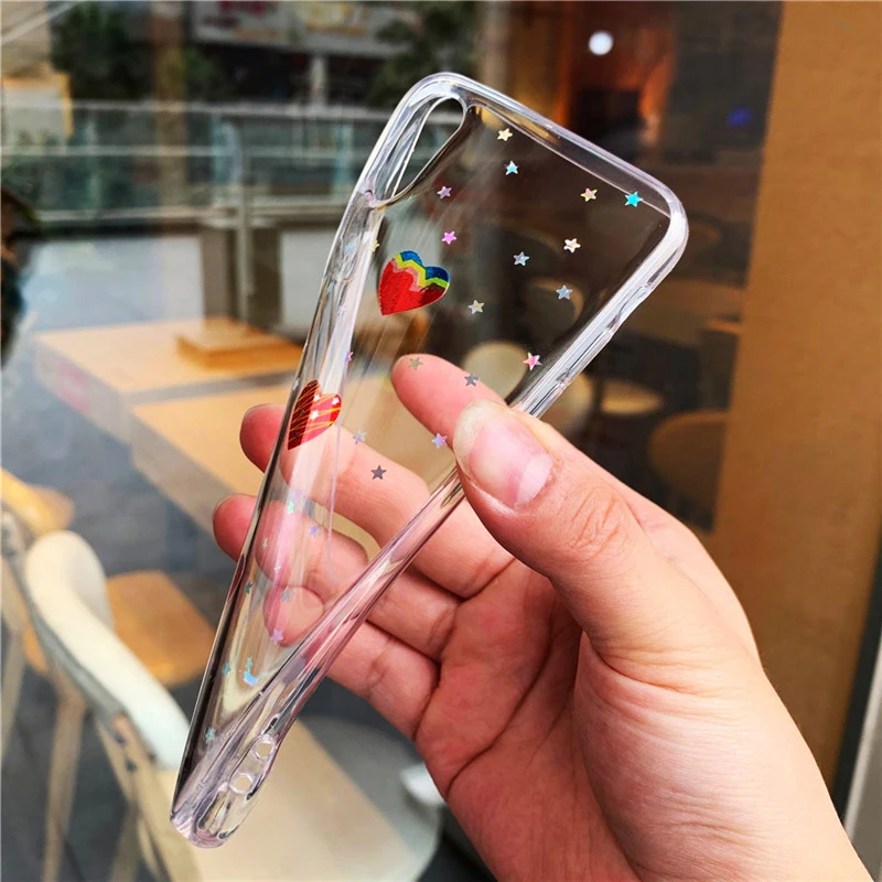 Для Xiaomi Mi Note 10 Pro Чехол радужной расцветки с узором из сердечек костюм чехол для