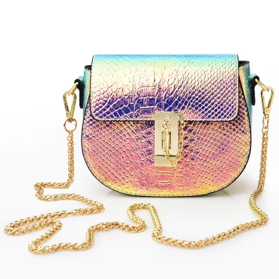 Седельные сумки из искусственной кожи с принтом для женщин маленькая дамская