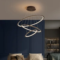 new luxury chandelier for restaurant modern simple bar table lamp coffee shop chandelier ring creative personality art lamp