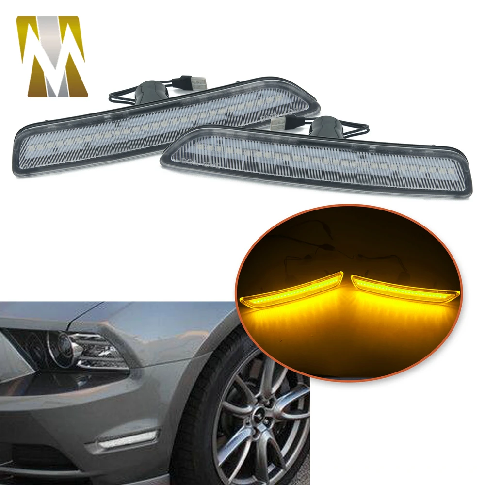 Интегрированные поворотники для Ford Mustang 2011 2012 2013 2014 27-SMD автомобильные Передние