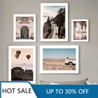 Настенный постер в скандинавском стиле, Картина на холсте с изображением испанской квадратной сицилийской двери, озера, гарды, для украшения дома