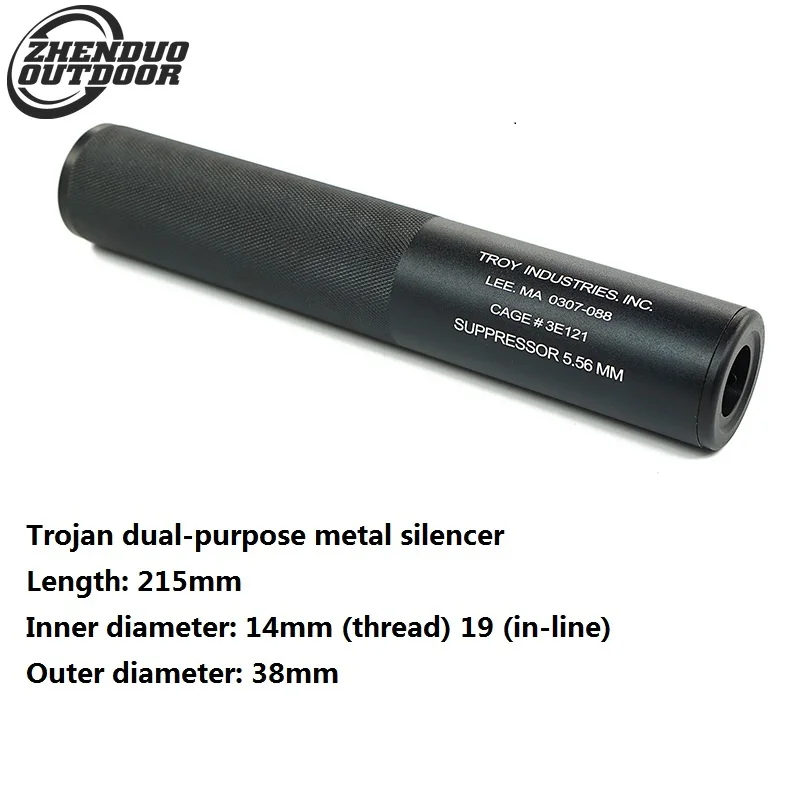 

Gun Toy Modification Accessories Metal Front Tube Casing Silencer Decoration Fire Cap Tactische Gel Bal Speelgoed Accessoires