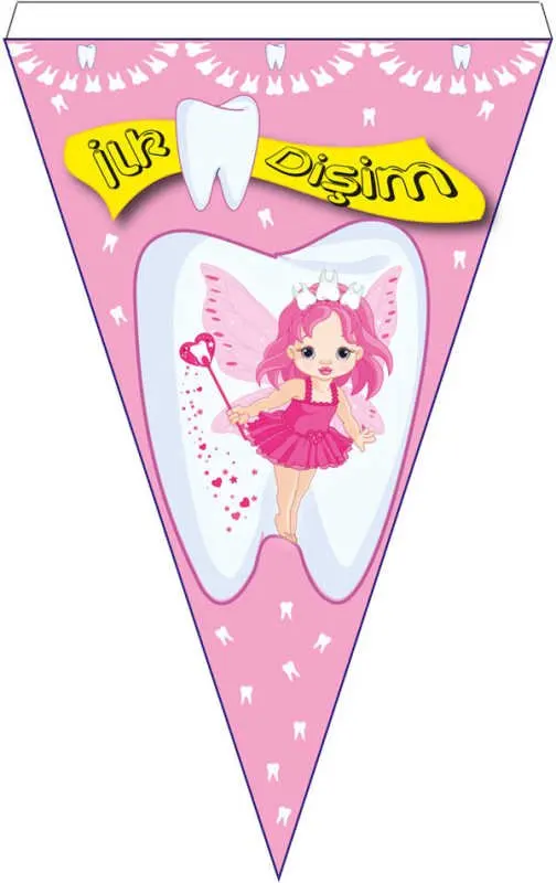 Мой зуб выход Стоматологическая Пшеница розовый Вымпел 2 м|Сверкающие товары для