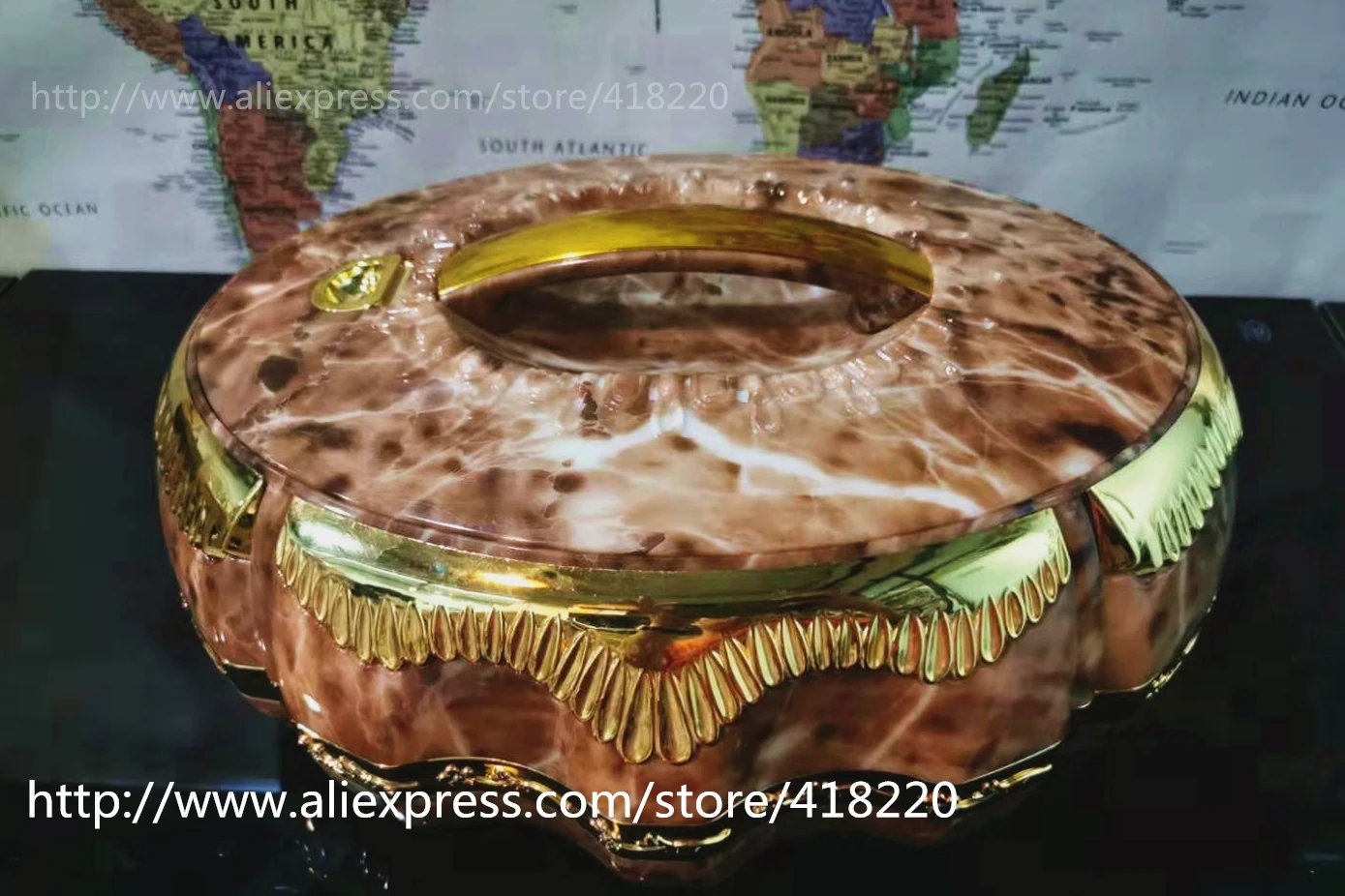 Элегантный 6 шт./коробка большая емкость Коробки для обедов мраморный узор из нержавеющей стали Термальность вечерние Еда контейнер 4/5/6L Термальность коробка