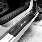 4 шт., Накладка на порог автомобильной двери, аксессуары для тюнинга Peugeot 206